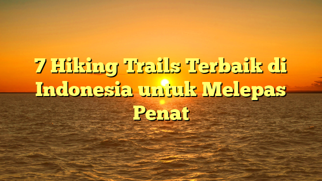 7 Hiking Trails Terbaik di Indonesia untuk Melepas Penat