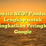 Apa itu SEO? Panduan Lengkap untuk Meningkatkan Peringkat di Google